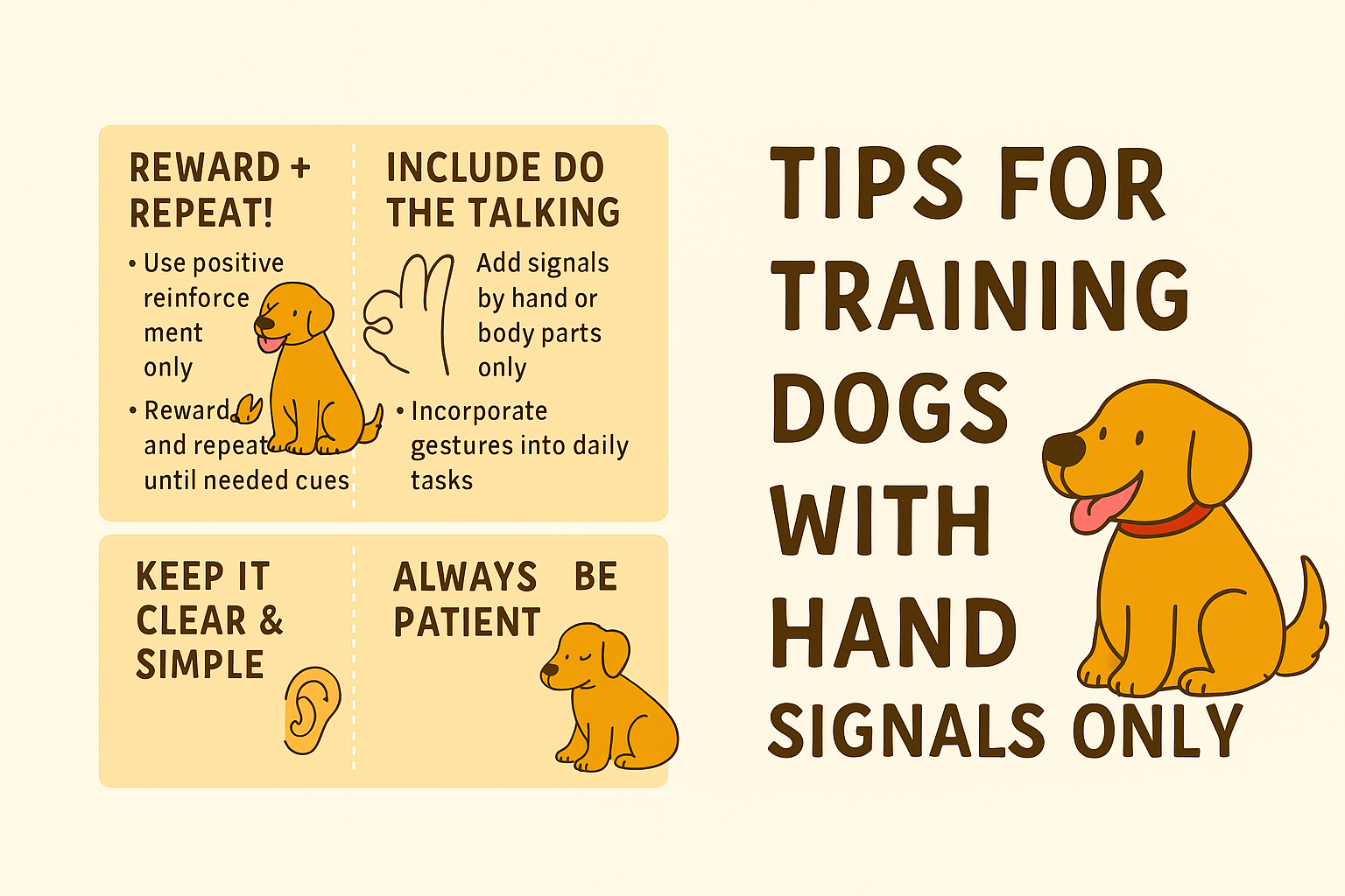Tips for Training Dogs with Hand Signals Only