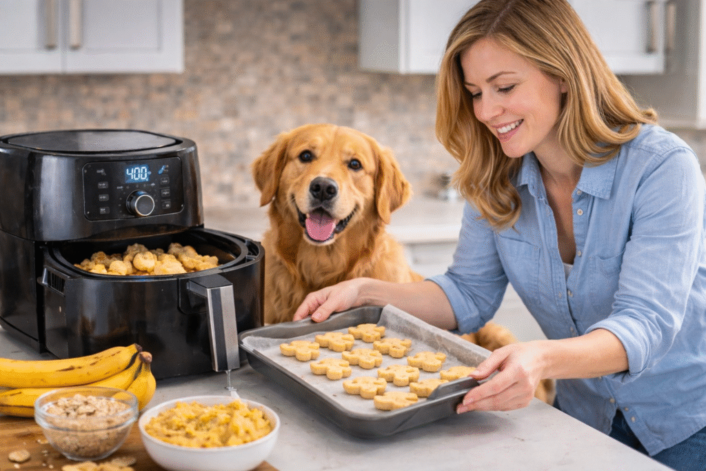 Air Fryer Banana Dog Treat