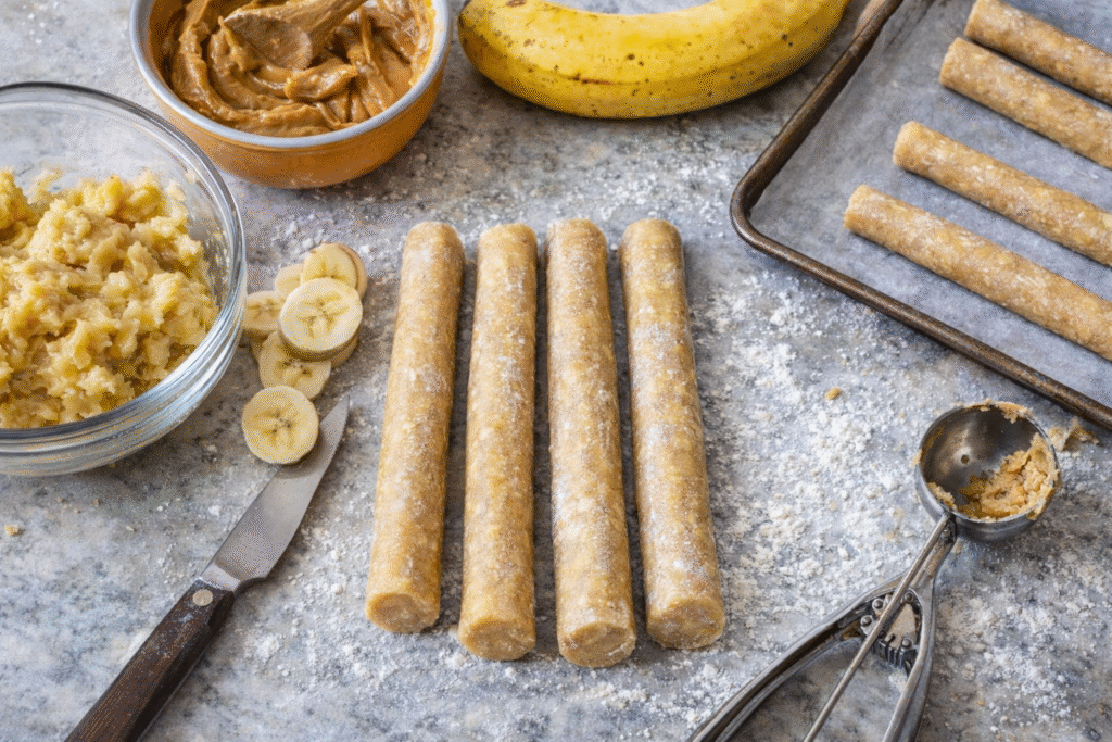 Homemade Banana and Peanut Butter Chew Stick Recipe for Dog