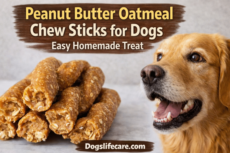 Peanut Butter Oatmeal Chew Sticks for Dogs – Easy Homemade Treat